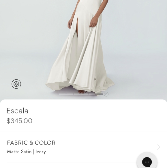 Fame and Partners Escala Gown in white size 4 NWT - Picture 6 of 10